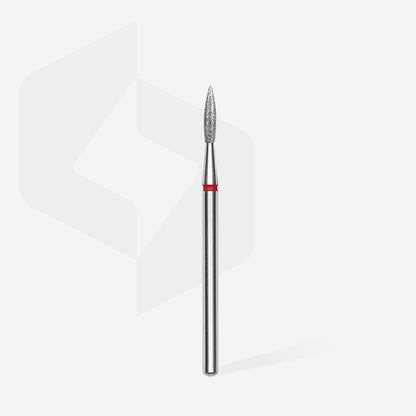 Frez diamentowy STALEKS szpiczasty płomień czerwony EXPERT 2,3 mm (FA11R023/8)