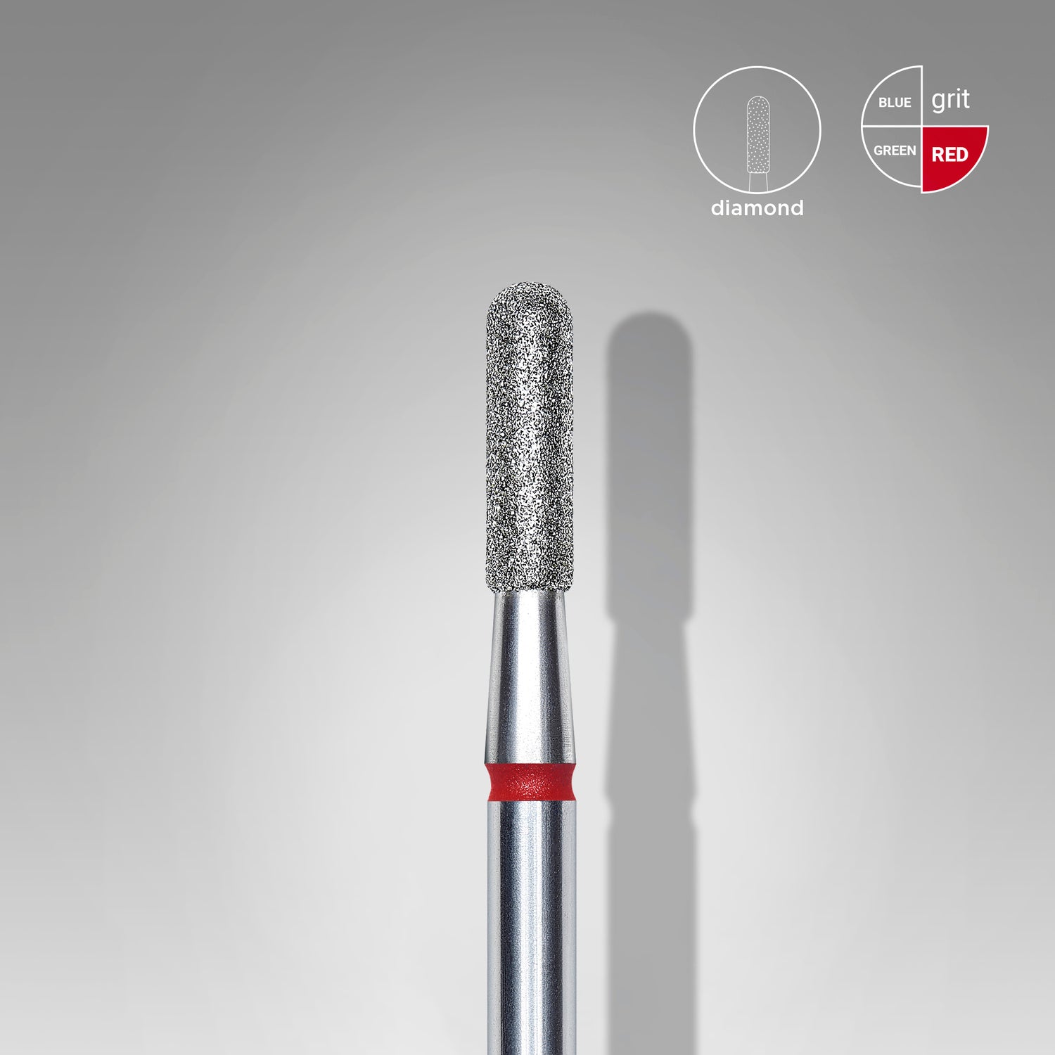 STALEKS Diamentowa Frezarka Zaokrąglony Walec Czerwona 2,3mm (FA30R023/8)