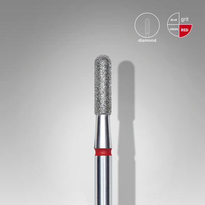 STALEKS Diamentowa Frezarka Zaokrąglony Walec Czerwona 2,3mm (FA30R023/8)